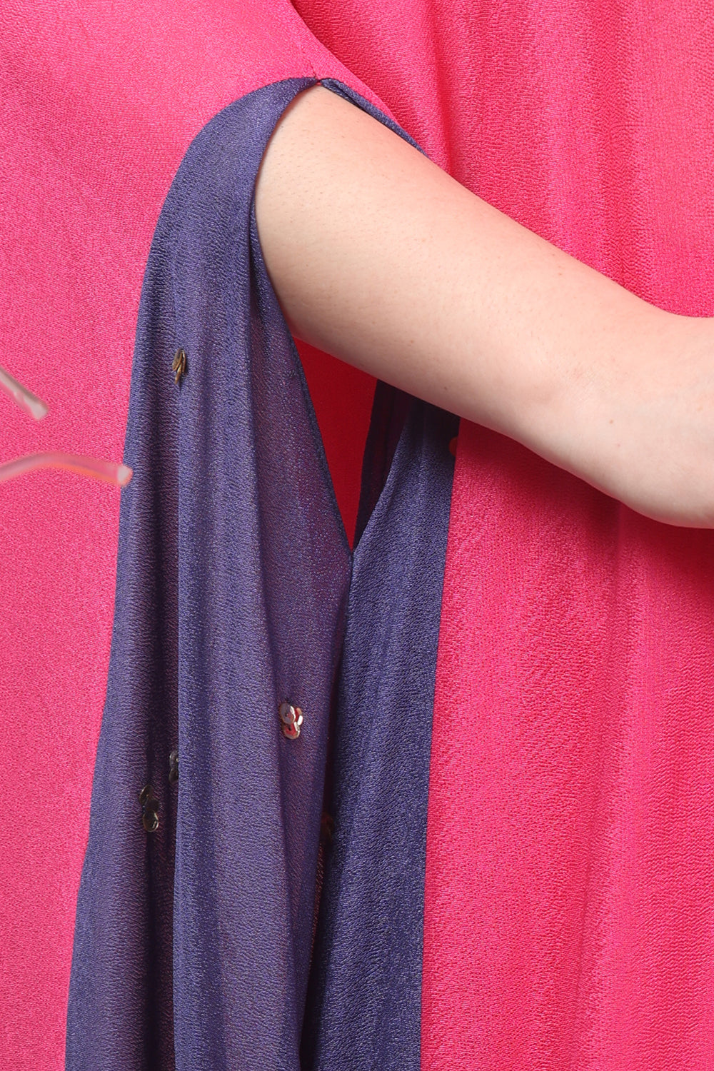 Two-Tone Asymmetric Kaftan with Dhoti style Bottom