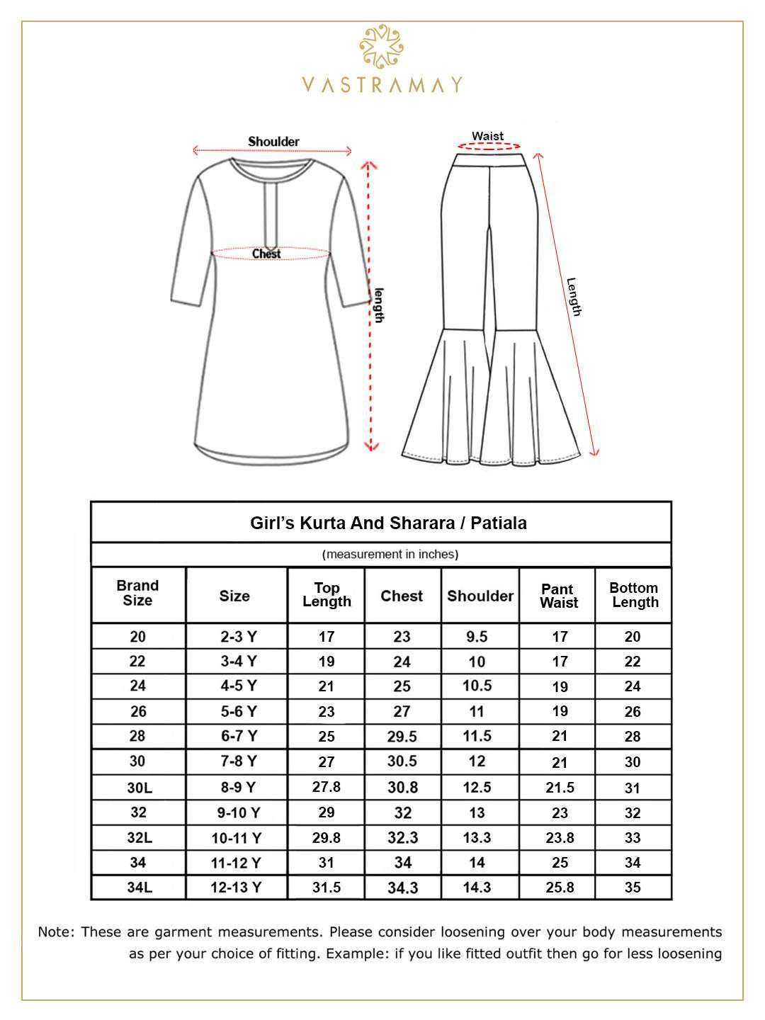 VASTRAMAY Girls Republic Day Special White Kurta Salwar Set - qivii