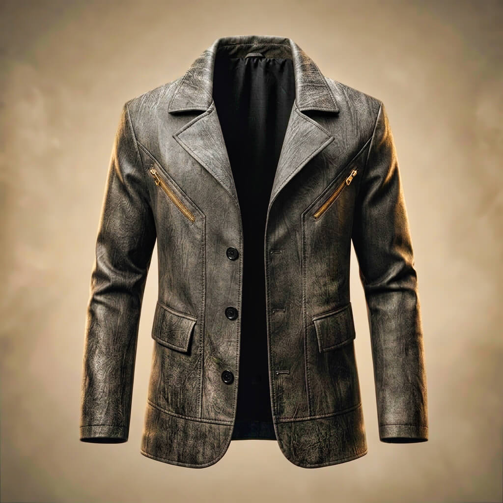 Carrollton Legacy Leather Blazer - By Qivii