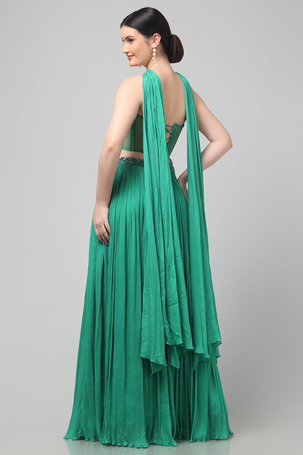 Green Strapless Corset