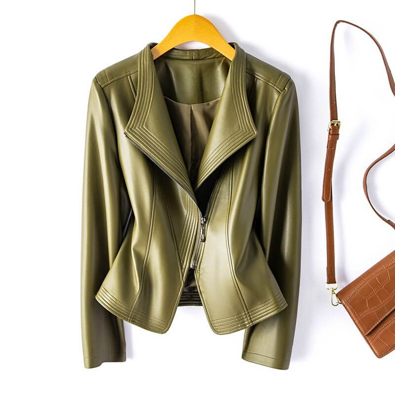 Hellena Leather Jacket - By Qivii