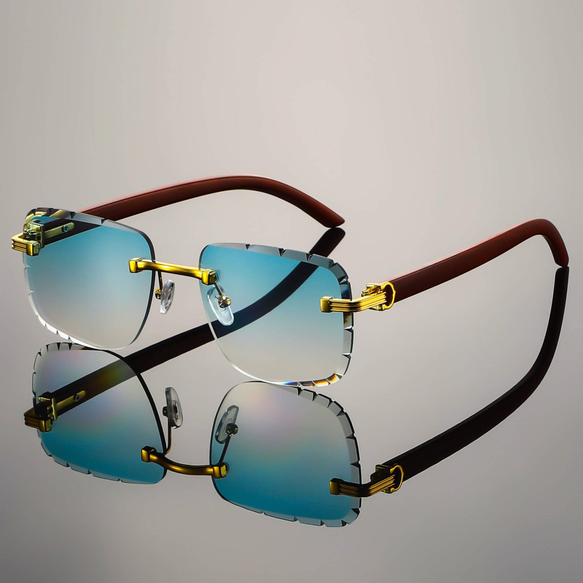 Napoli Rimless Retro Shades - By Qivii