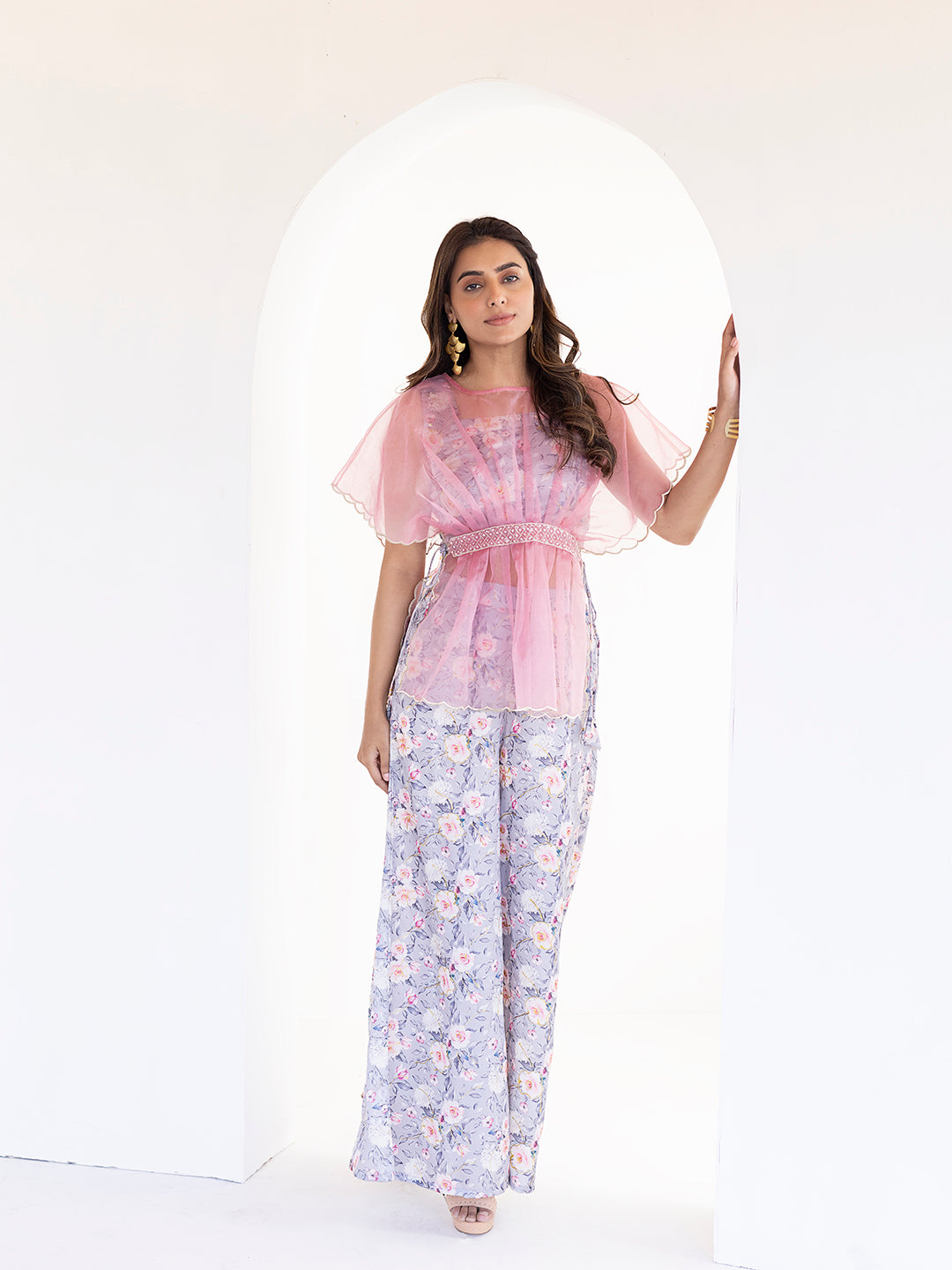 Grey Violet Co-Ord Set - By Ragavi - qivii