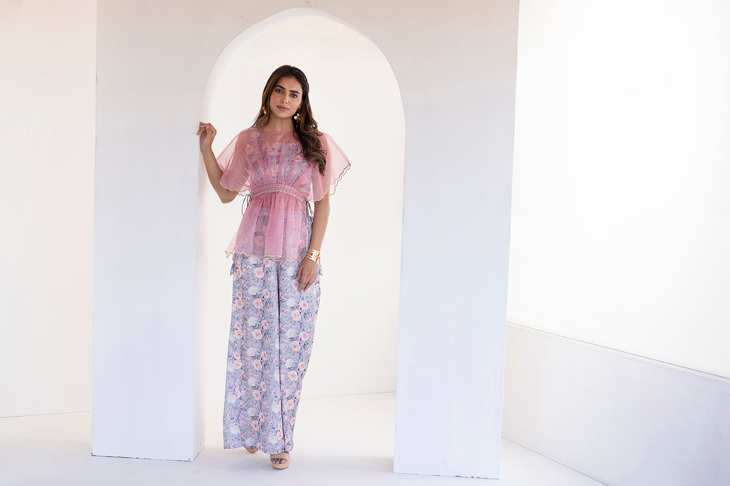 Grey Violet Co-Ord Set - By Ragavi - qivii