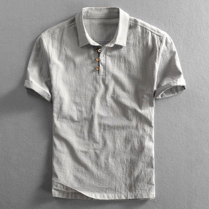 Genji - Heren Korte Mouwen Shirt in Japanse Stijl - By Qivii