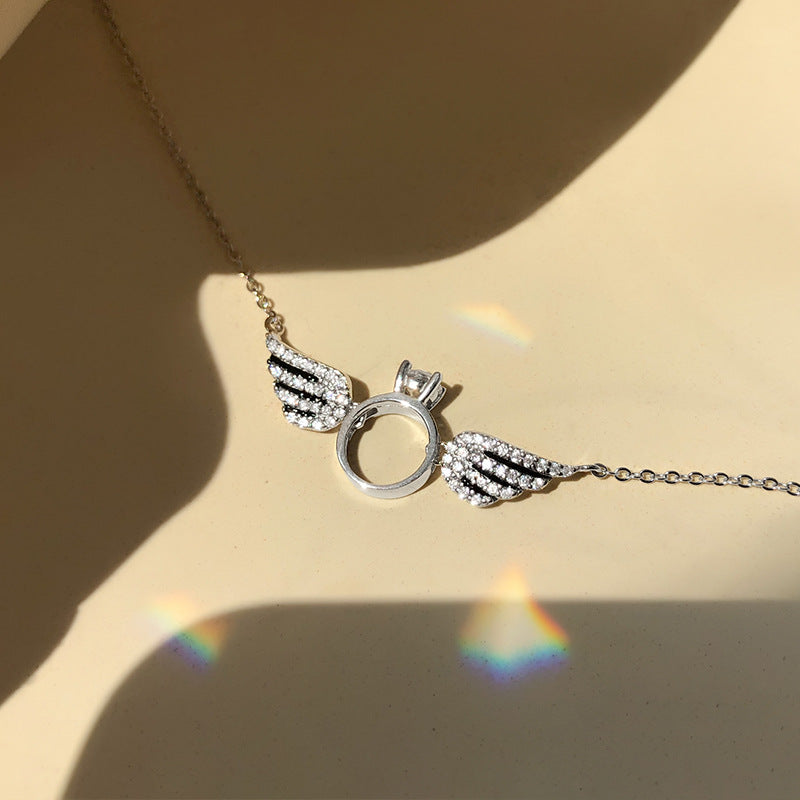 Angel Wings Ring Necklace by Qivii