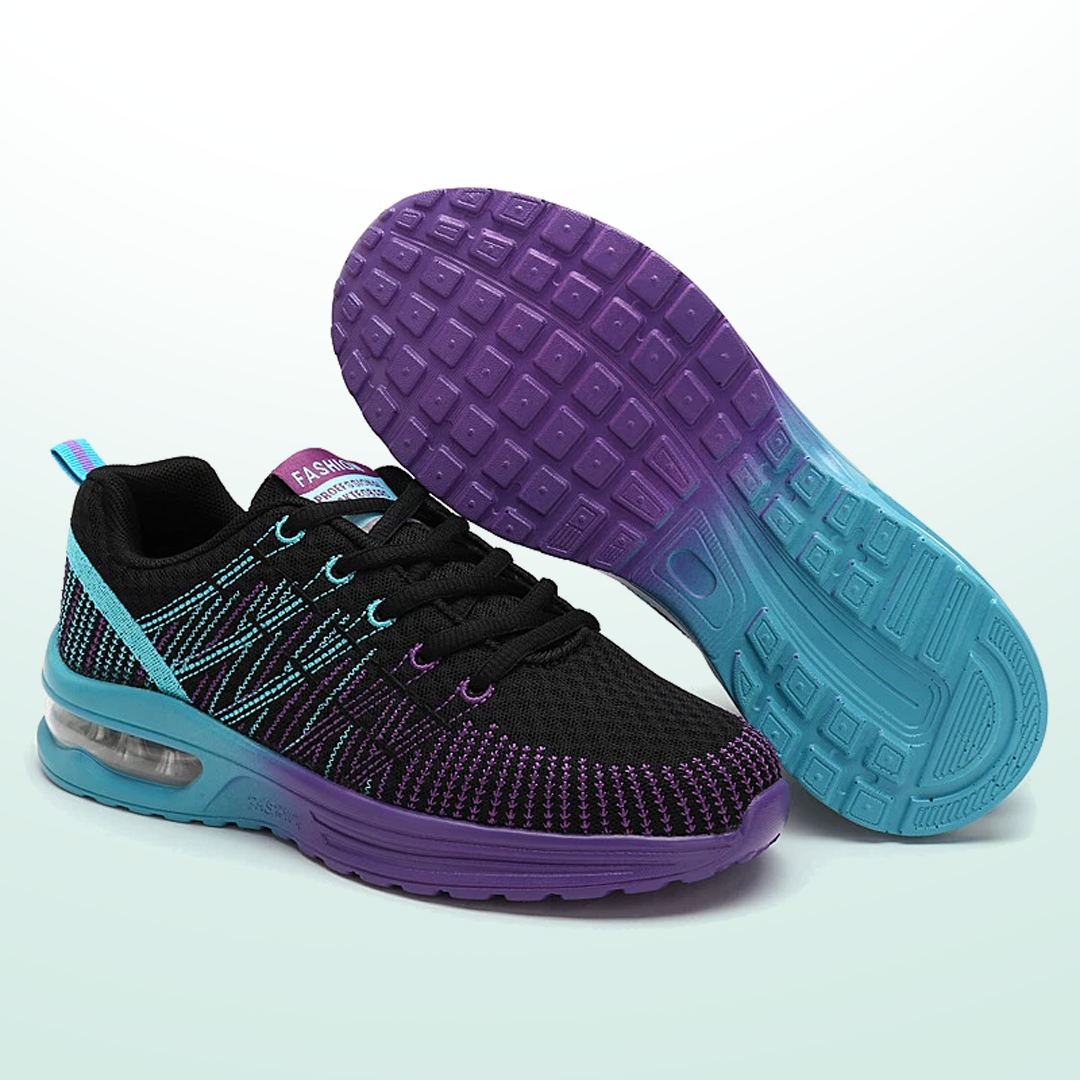 Hildaschritt Orthopädische Schuhe - Schwarz Lila - By Qivii