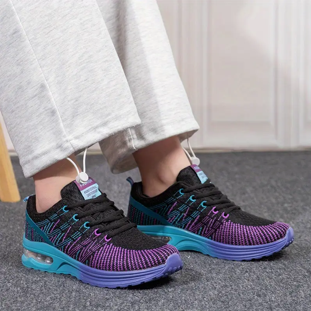 Hildaschritt Orthopädische Schuhe - Schwarz Lila - By Qivii