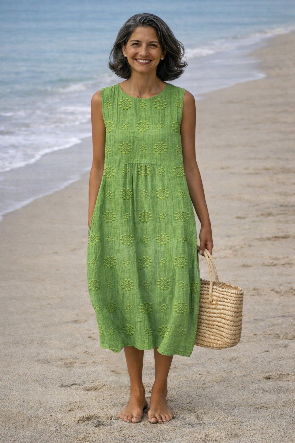 Sara | Midi jurk met print - By Qivii
