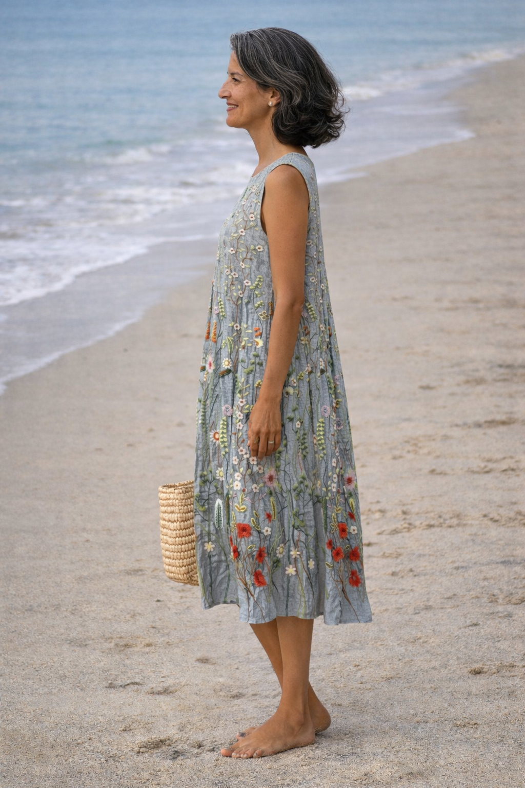 Cara | Midi-jurk met wilde bloemen - By Qivii