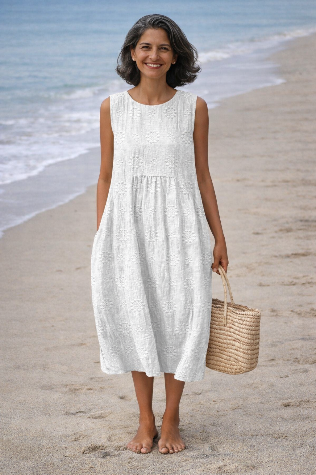 Sara | Midi jurk met print - By Qivii