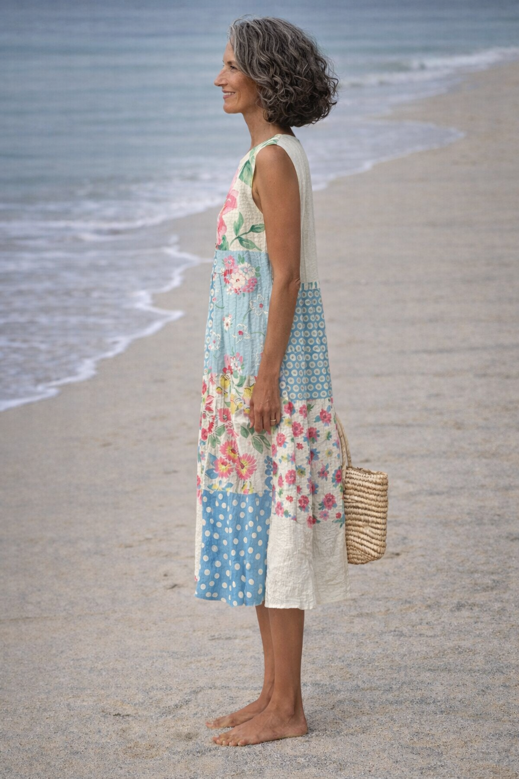 Valeria| Midi Jurk Patchwork - By Qivii