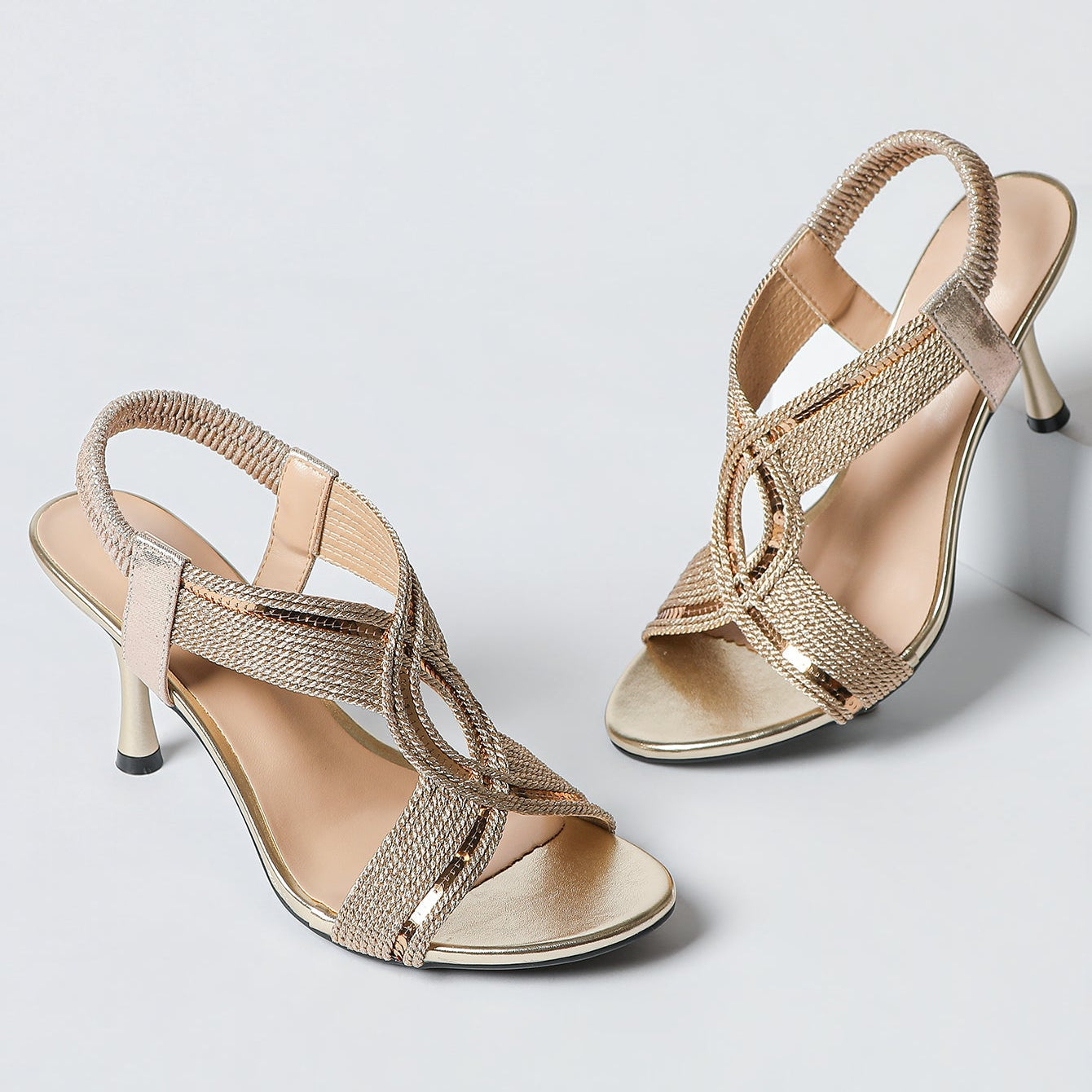 Women's Thea Braid Artisan Stiletto Sandals – Handwoven Open-Toe Roman Heels (US 4–10.5)