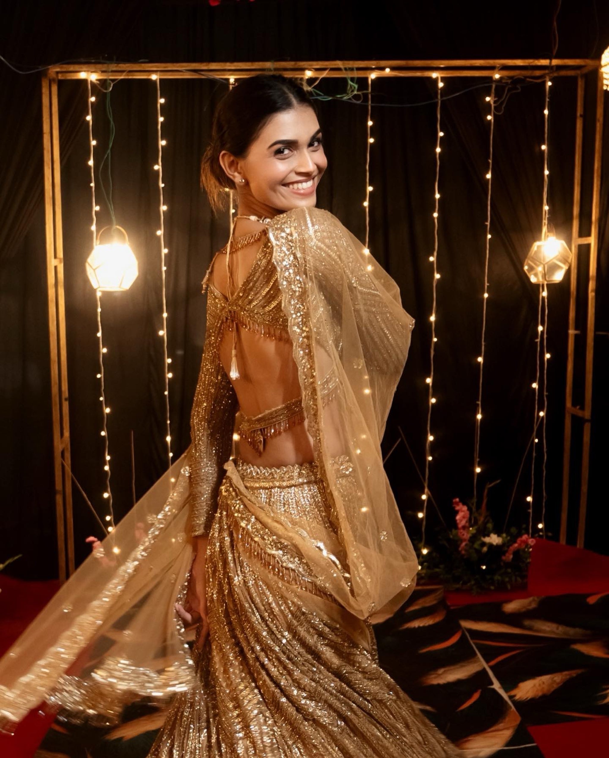 Sabyasachi Designer brown Lehenga Choli Embellished With Beautiful Shimmer Dori Work Wedding Lehenga Choli Party Wear Lehenga Choli | Ready To Wear - qivii