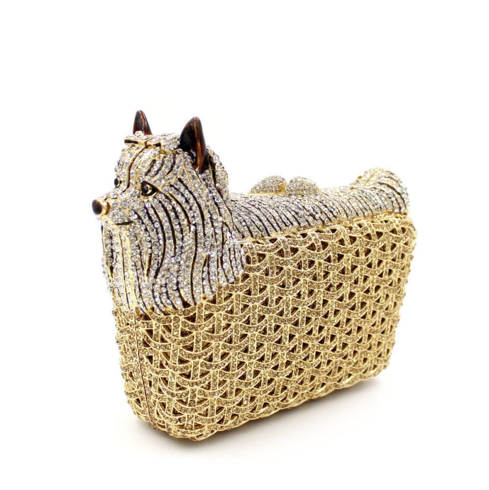 Golden Guardian Crystal Clutch - By Qivii