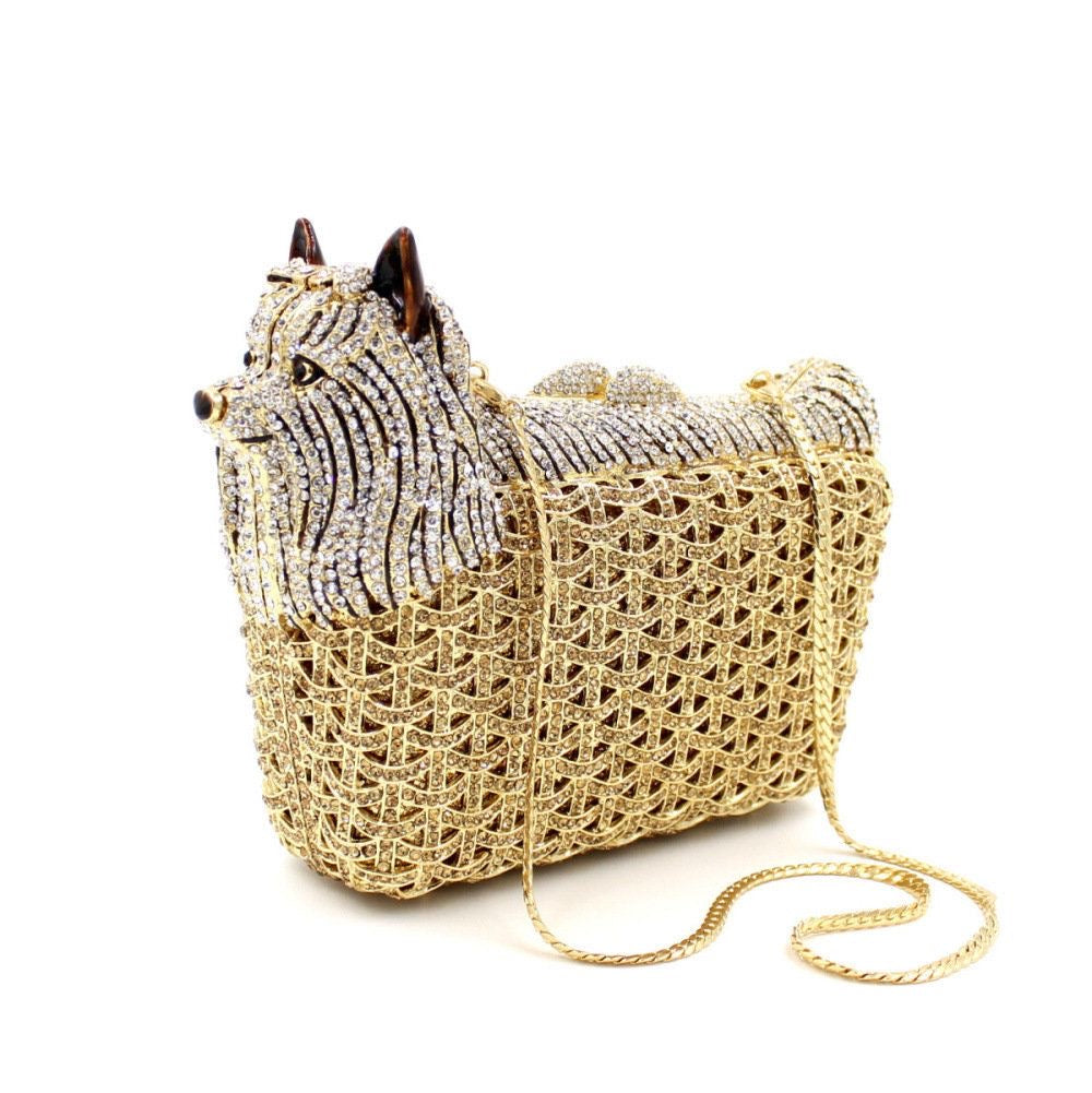 Golden Guardian Crystal Clutch - By Qivii