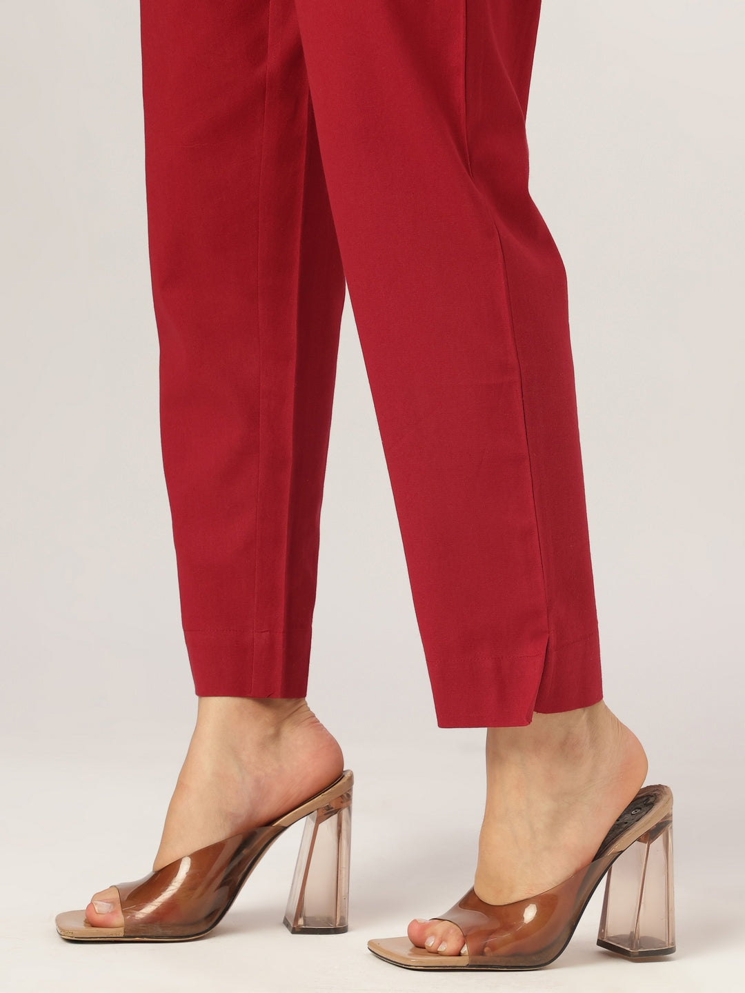 Maroon Cotton Solid A-line Co-ord Set - qivii