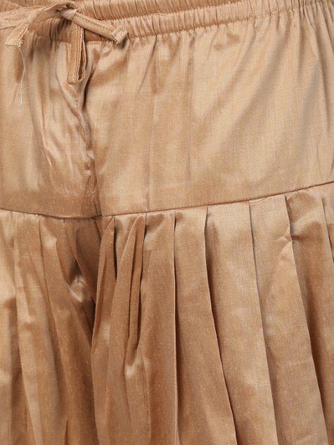 Vastramay Boys' Maroon Jute Silk Blend Sherwani Set - qivii