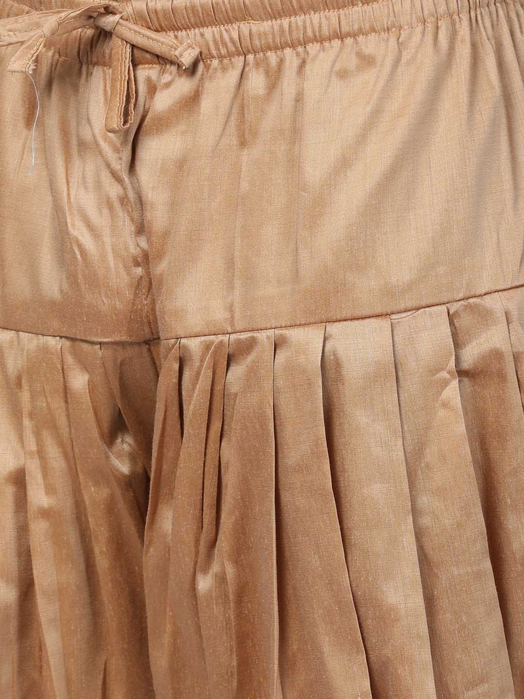 Vastramay Boy's Yellow Jute Silk Blend Sherwani Set - qivii