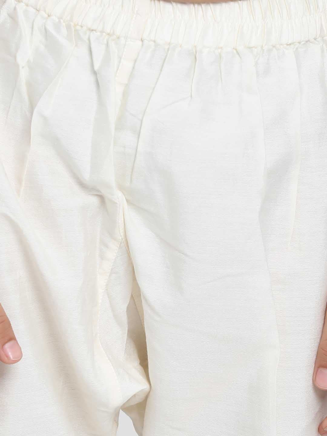 VASTRAMAY Boys Red Quilted Indowestern Sherwani and Churidar Set - qivii