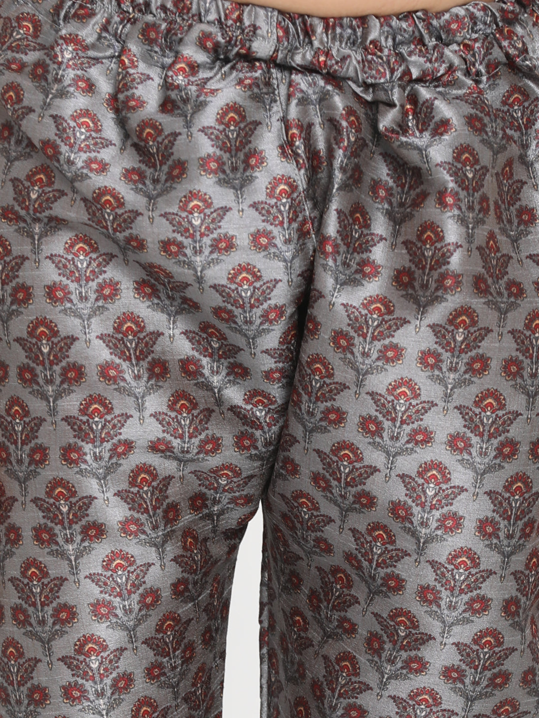 Vastramay Boy's Orange Twill Jacket, Printed Kurta and Pyjama Set - qivii