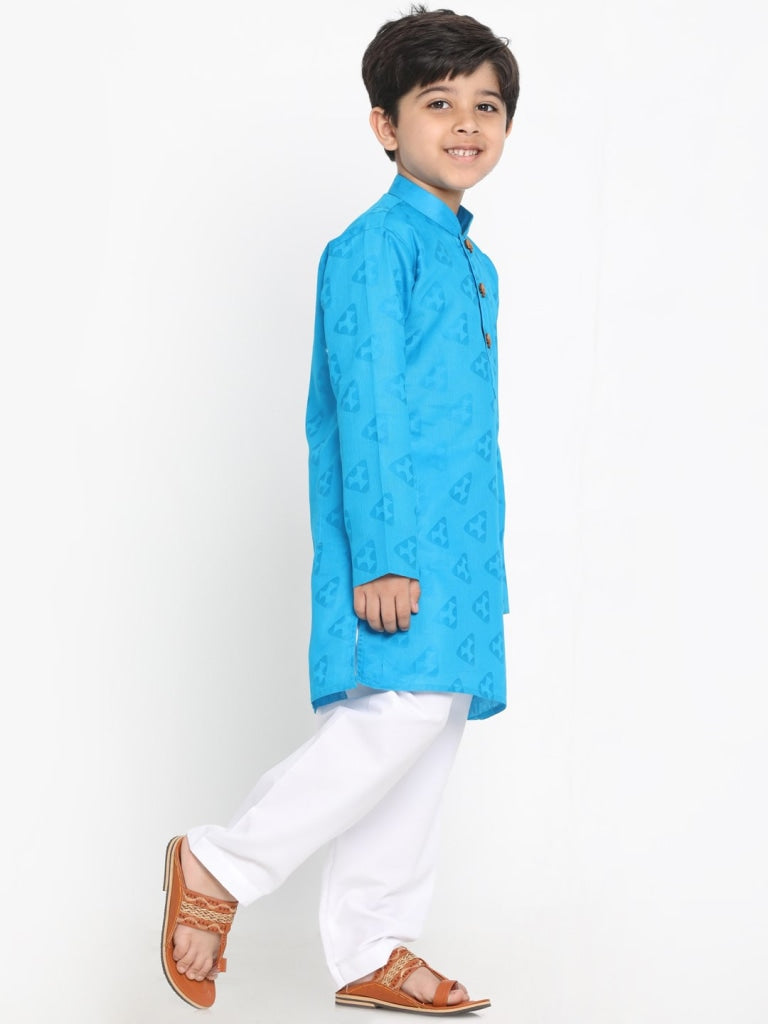 Vastramay Boys Self Design Kurta and Pyjama Set - qivii