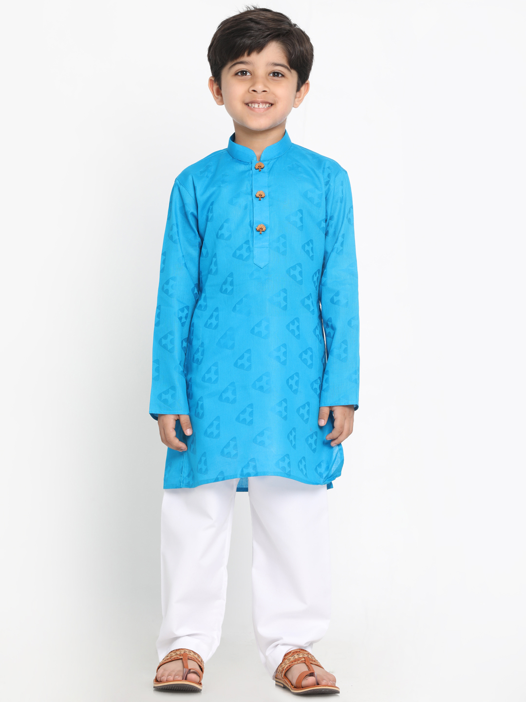 Vastramay Boys Self Design Kurta and Pyjama Set - qivii