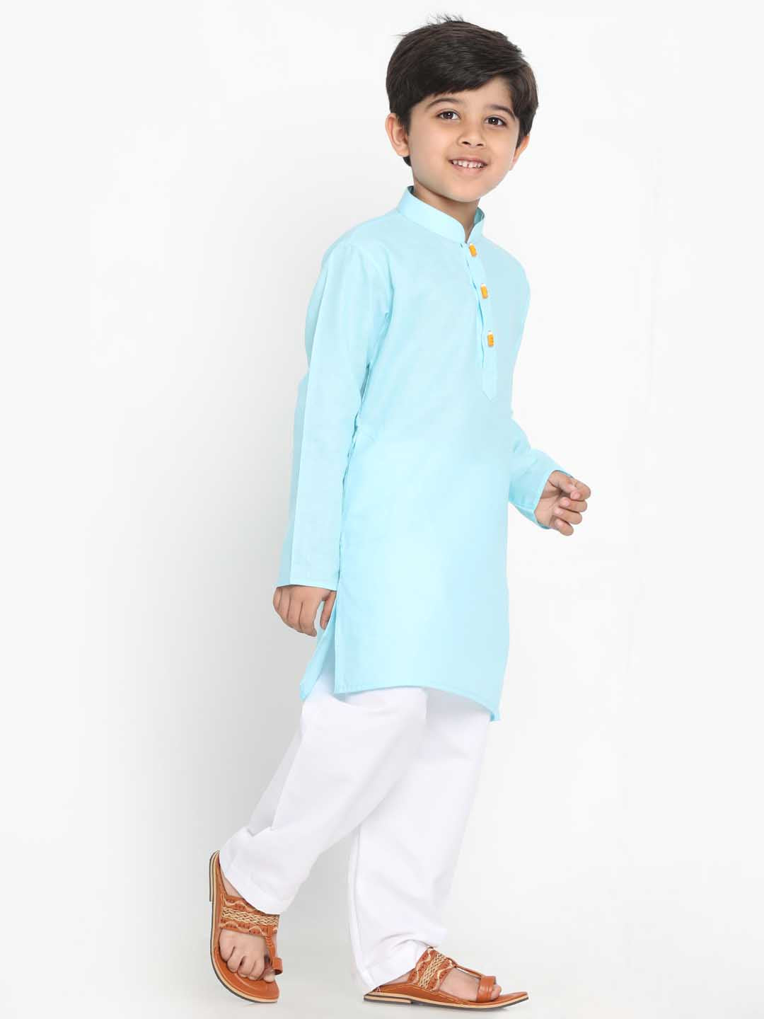 Vastramay Boys Cotton Kurta and Pyjama Set - qivii