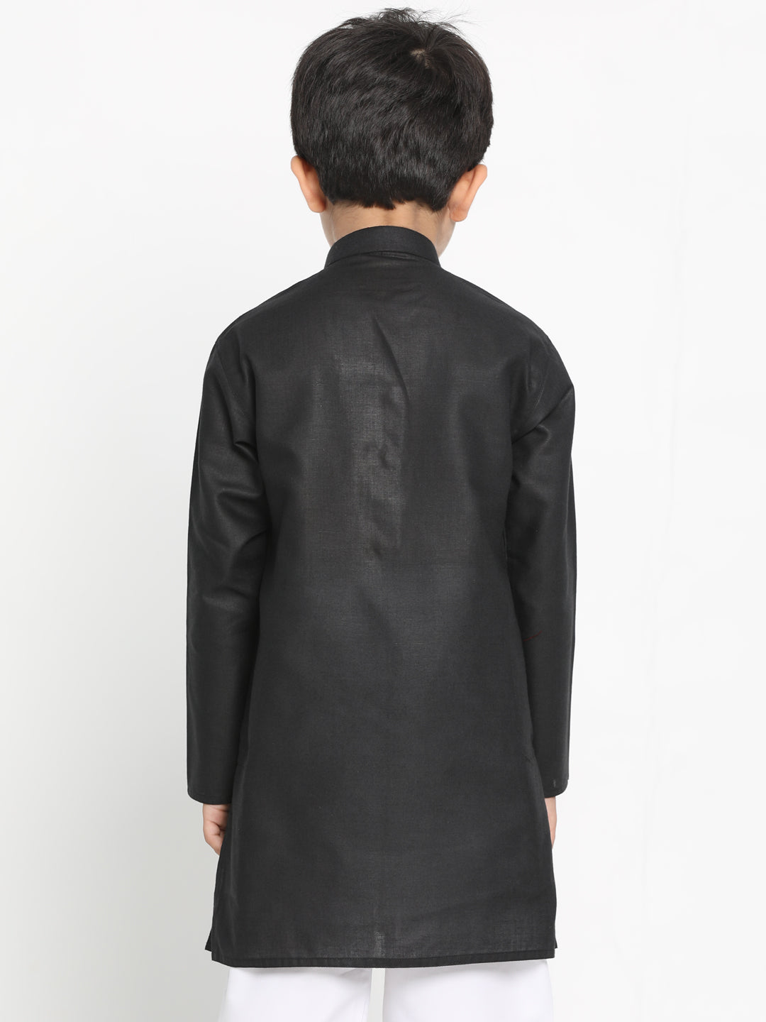 Vastramay Boy's Black Solid Kurta - qivii