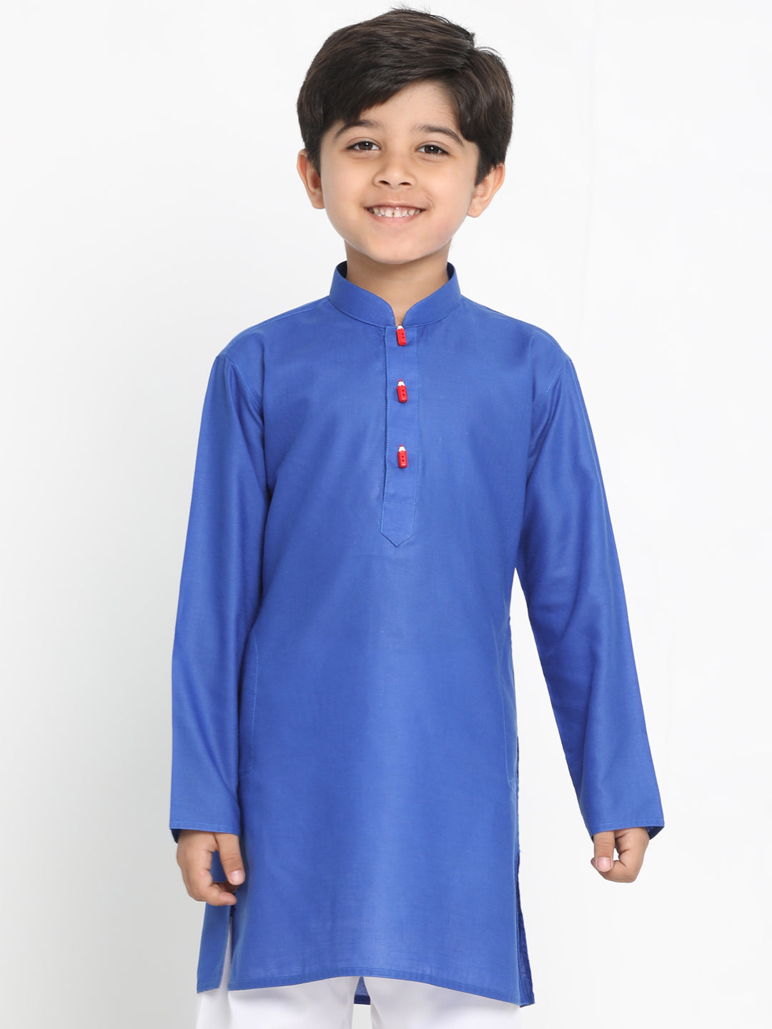 Vastramay Boy's Blue Solid Kurta - qivii