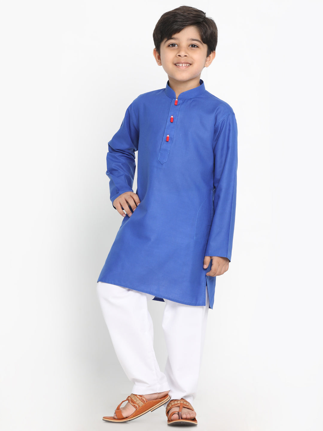 Vastramay Boy's Blue Solid Kurta - qivii
