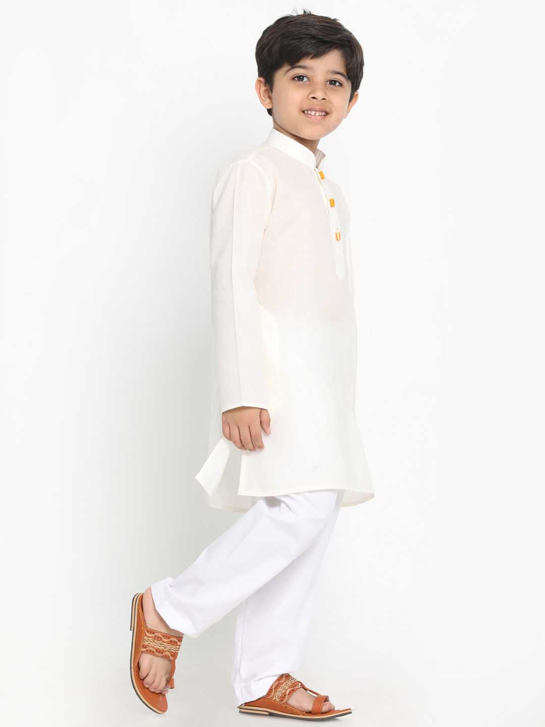 Vastramay Boy's Cotton Kurta and Pyjama Set - qivii