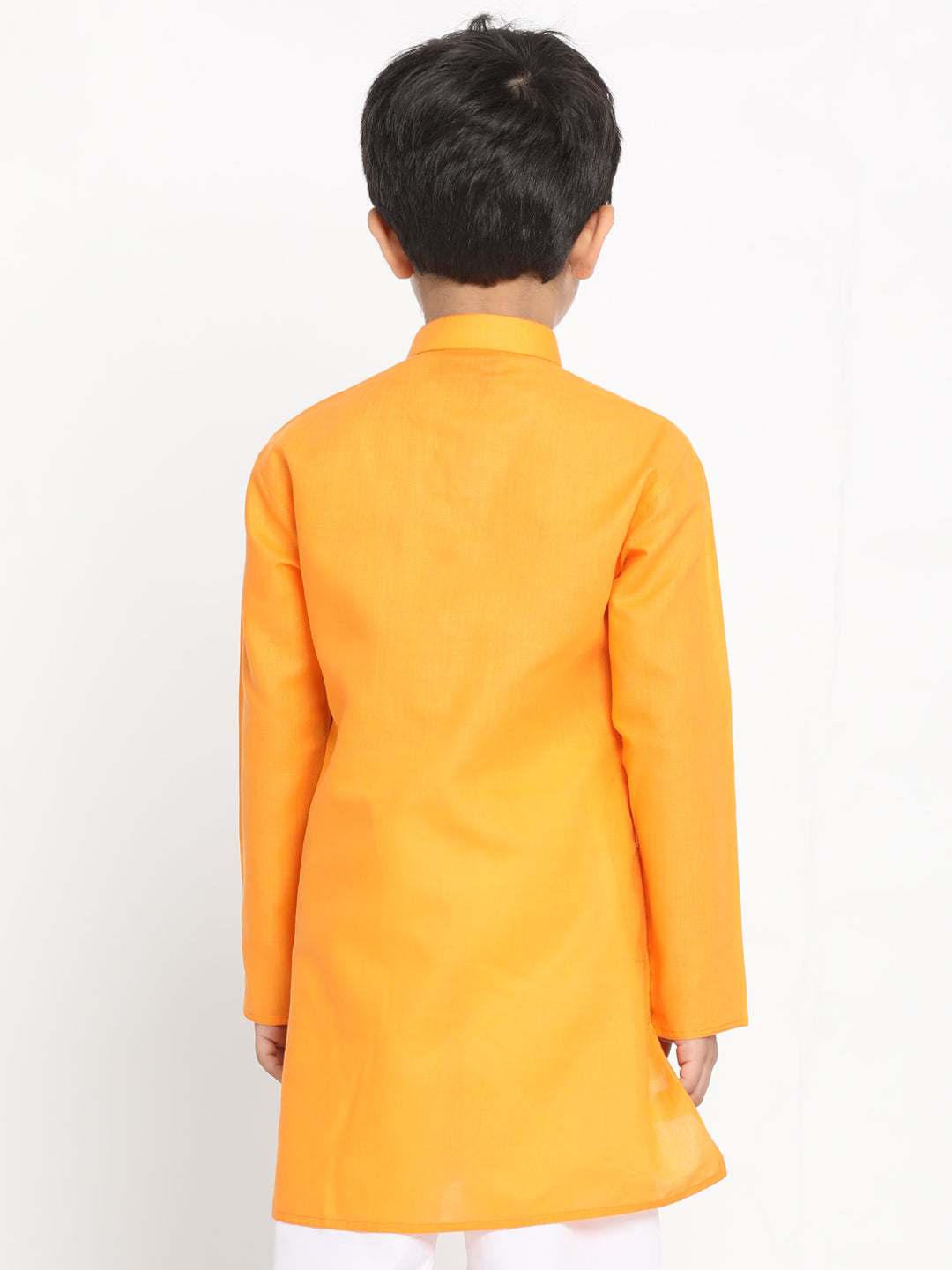 Vastramay Boy's Orange Solid Kurta - qivii