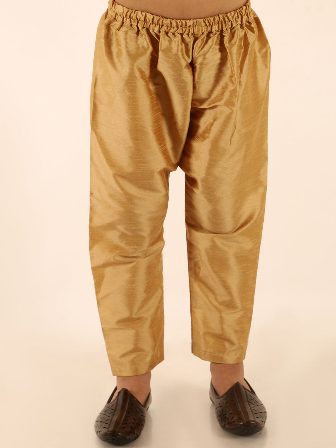 Vastramay Boys' Maroon Jacket Style Kurta And Rose Gold Pyjama Set - qivii