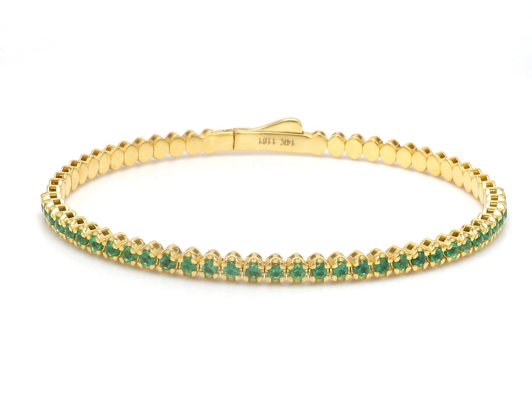 JPBRC-1161/9021 Emerald Round Bangle Bracelet