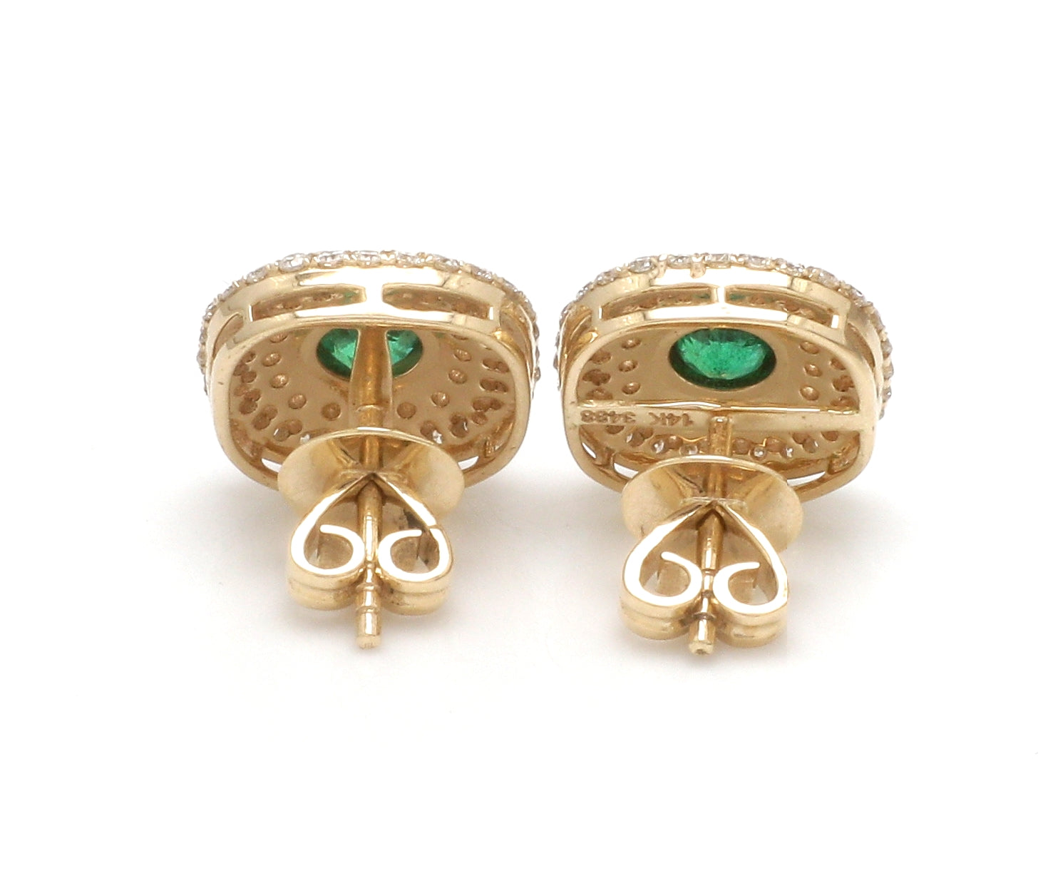 JPERG-3488/9297 Diamond Emerald Earring