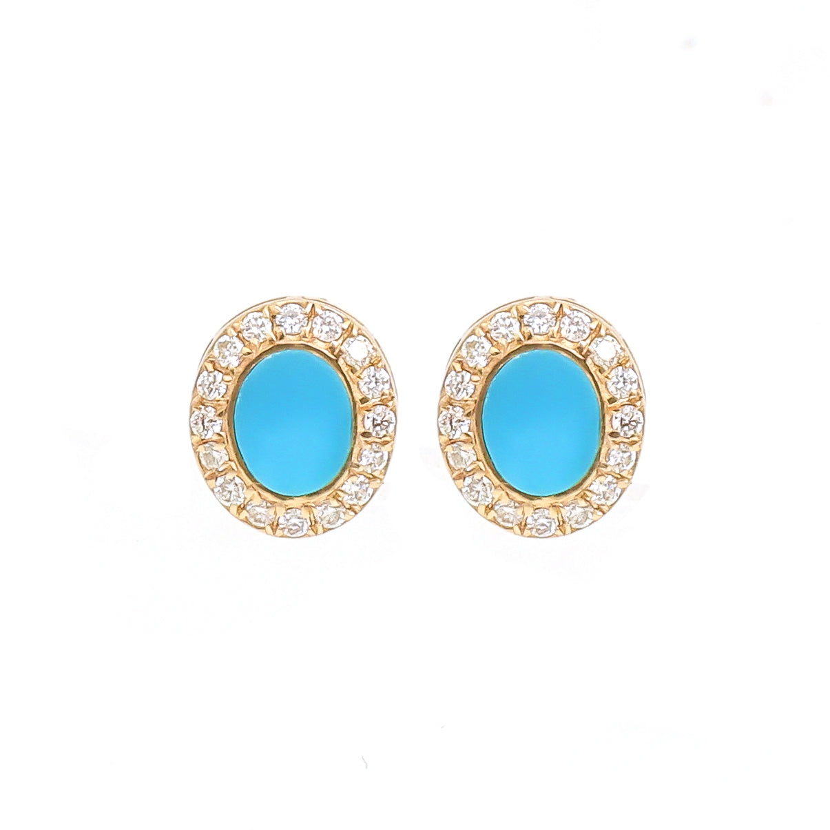 JPERG-3515/9446 Turquoise Diamond Earring