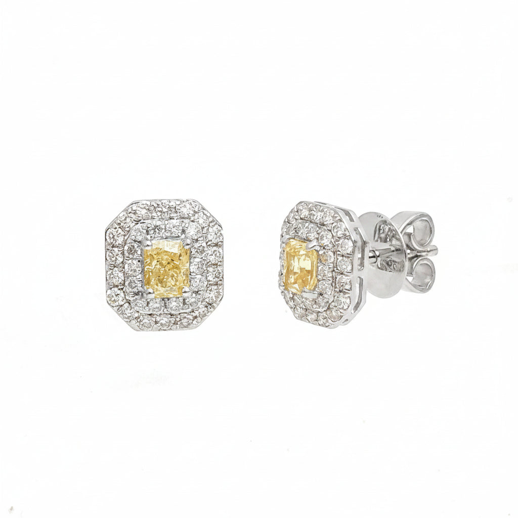 JPERG-3533/9476 Yellow Diamond Diamond Earring