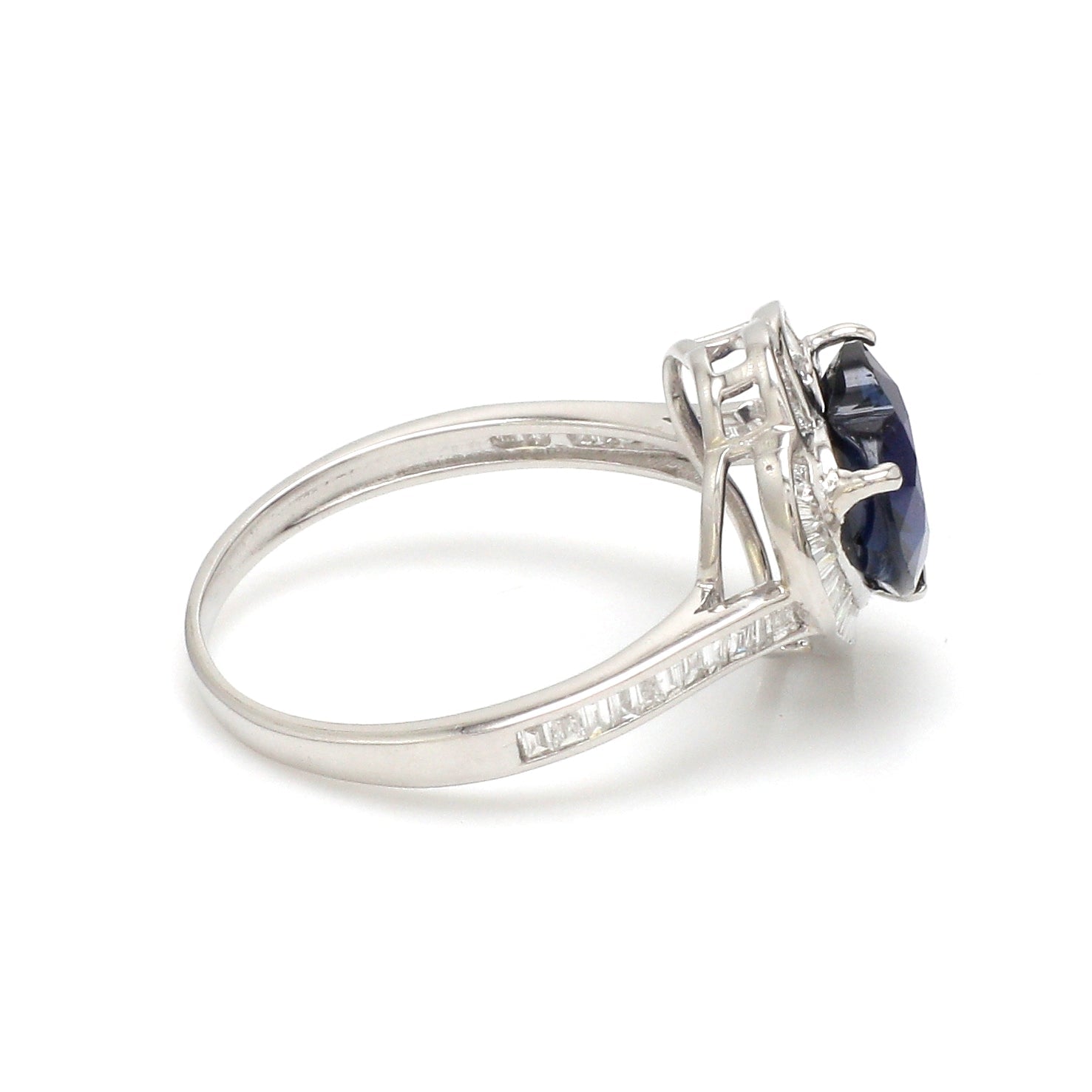 JPRG-3103/8113 Blue Sapphire Heart With Diamond Ring