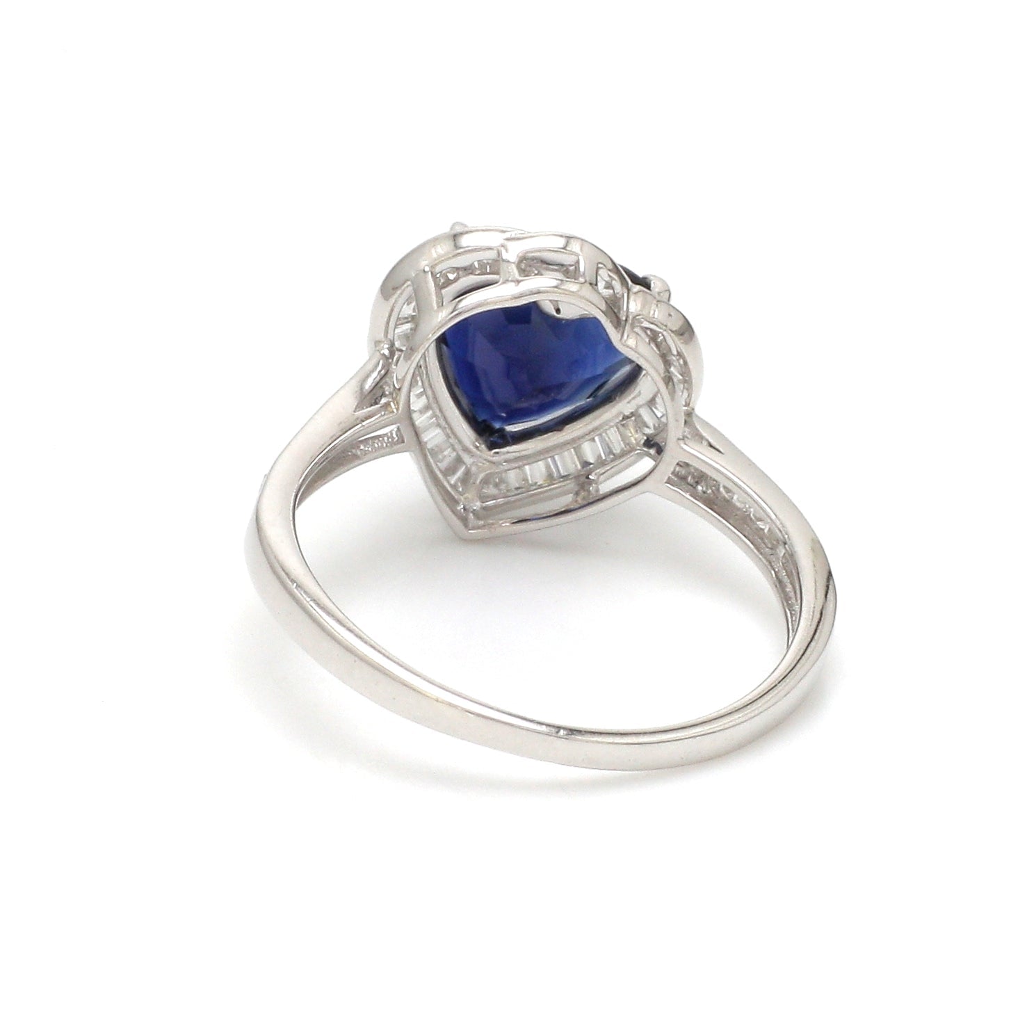 JPRG-3103/8113 Blue Sapphire Heart With Diamond Ring