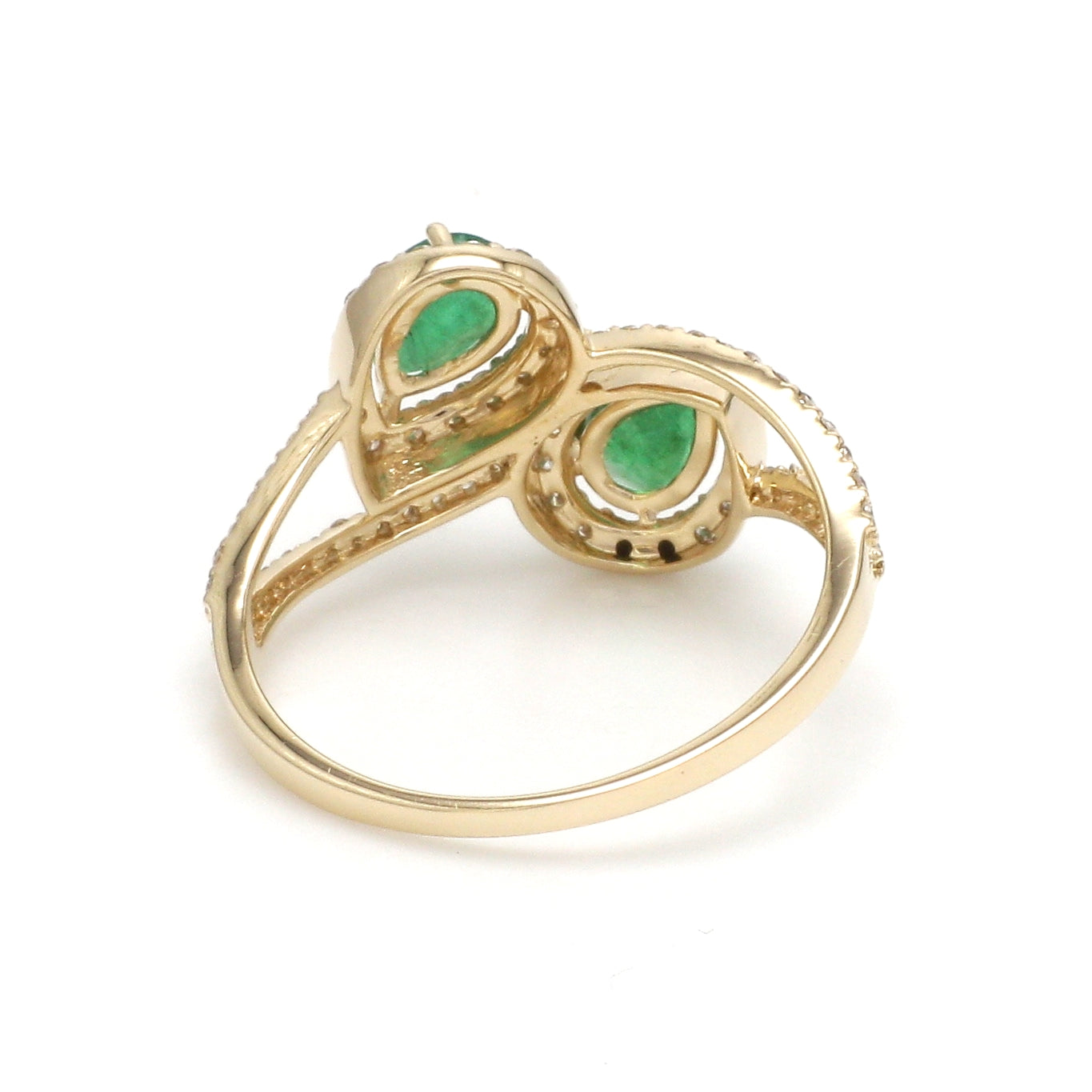 JPRG-3105/8115 Emerald Pear 6X4 With Diamond Ring