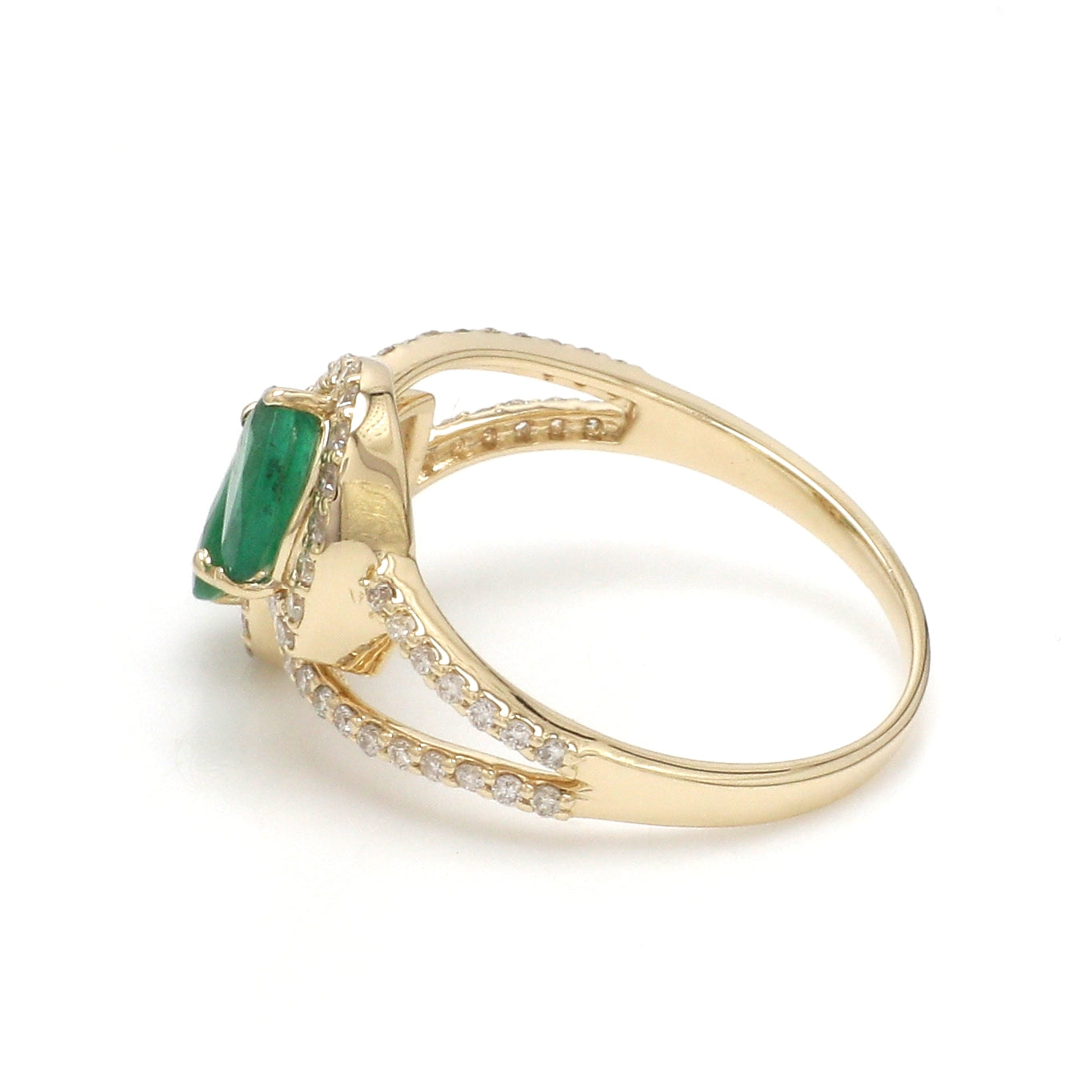 JPRG-3105/8115 Emerald Pear 6X4 With Diamond Ring
