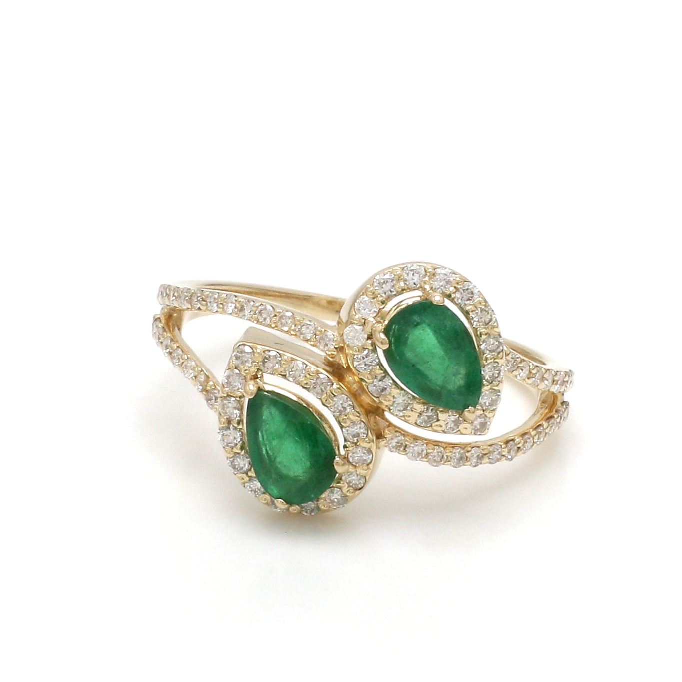 JPRG-3105/8115 Emerald Pear 6X4 With Diamond Ring