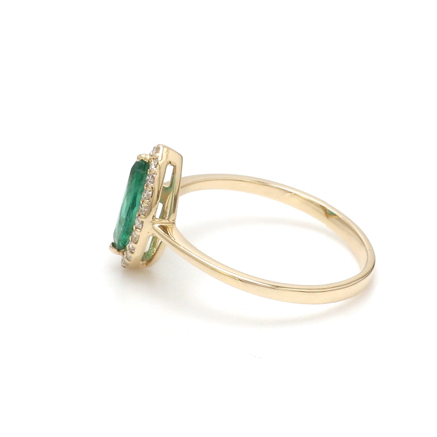 JPRG-3107/8117 Emerald Marquise With Diamond Ring