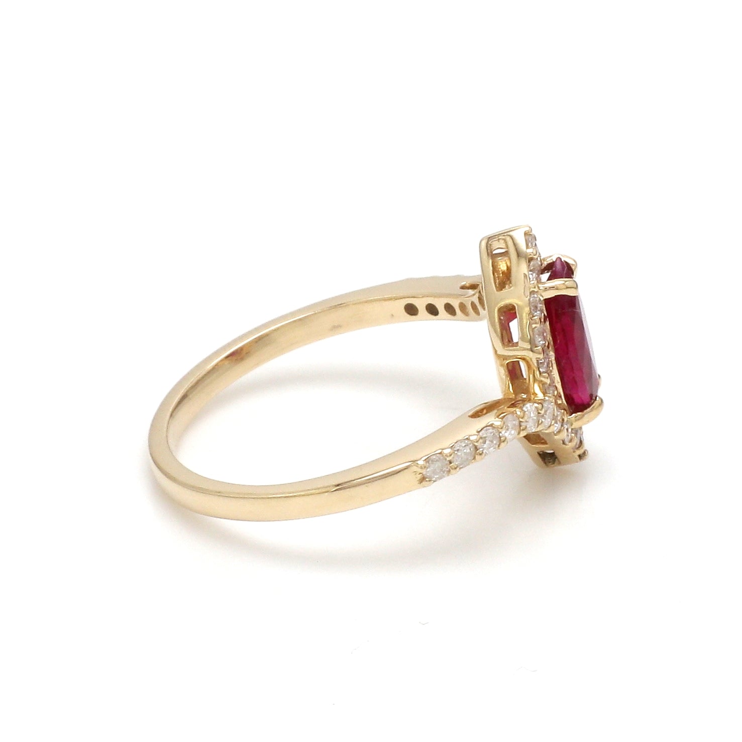 JPRG-3108/8118 Ruby Marquise With Diamond Ring