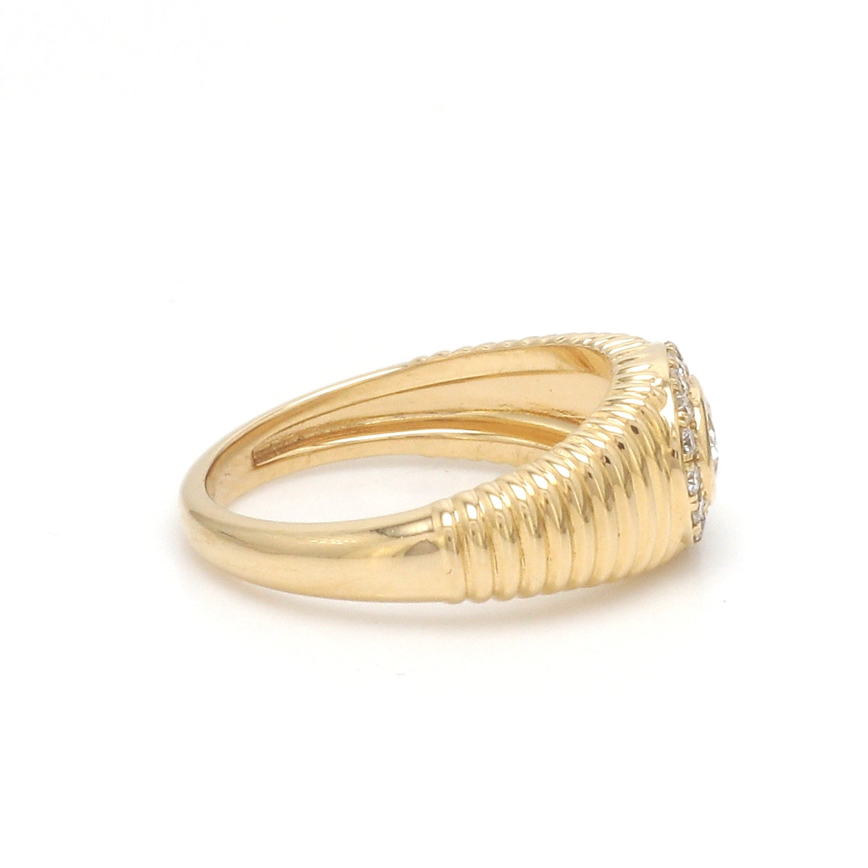 JPRG-3377/8579 Diamond Oval With Diamond Pinky Ring