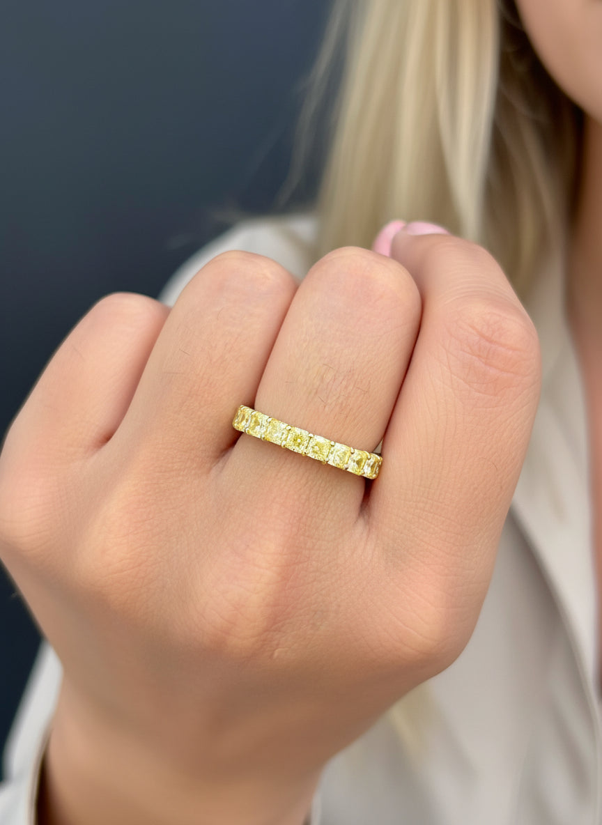JPRG-3459/8837 Yellow Diamond Half Ring