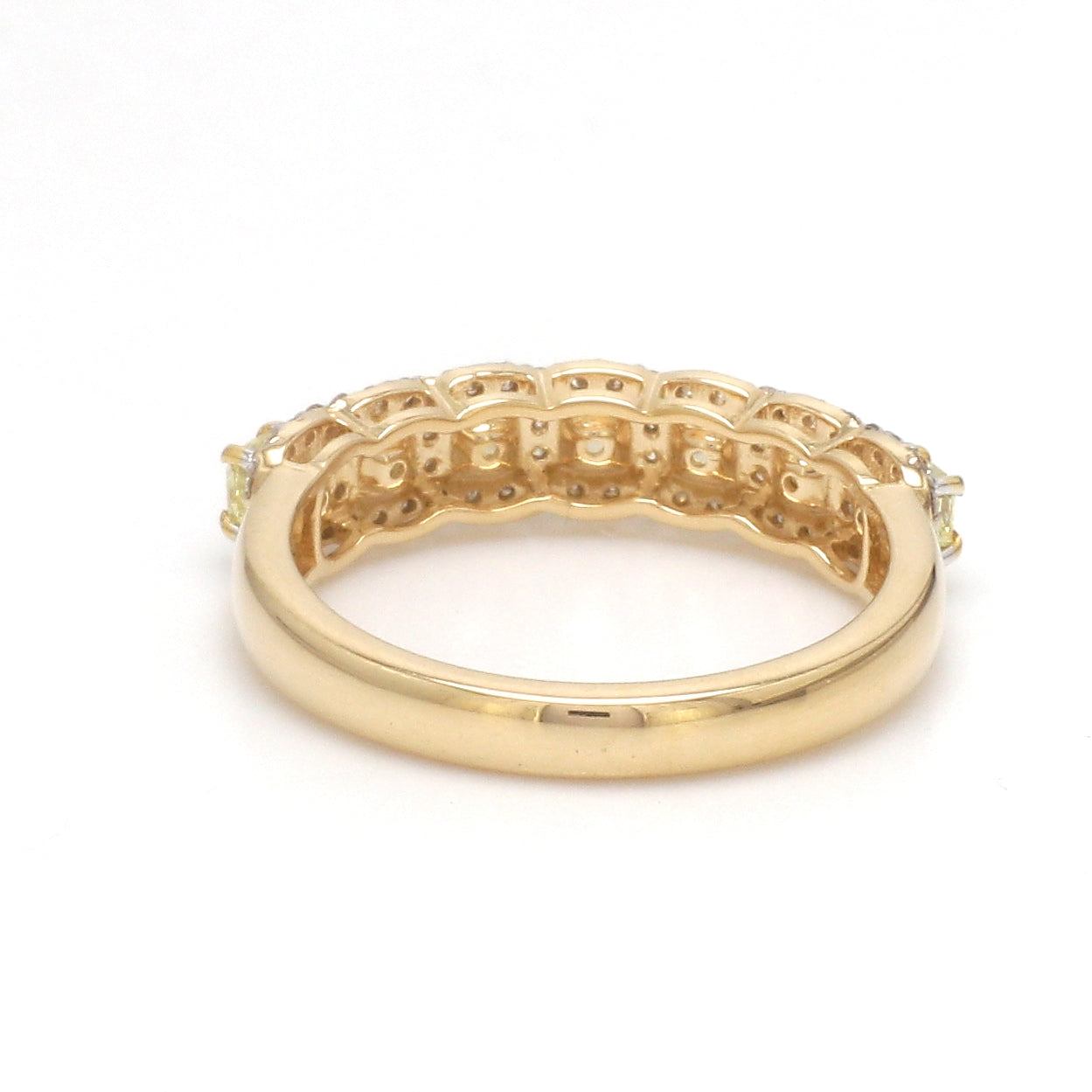 JPRG-3467/8853 Yellow Diamond Cushion With Diamond Ring