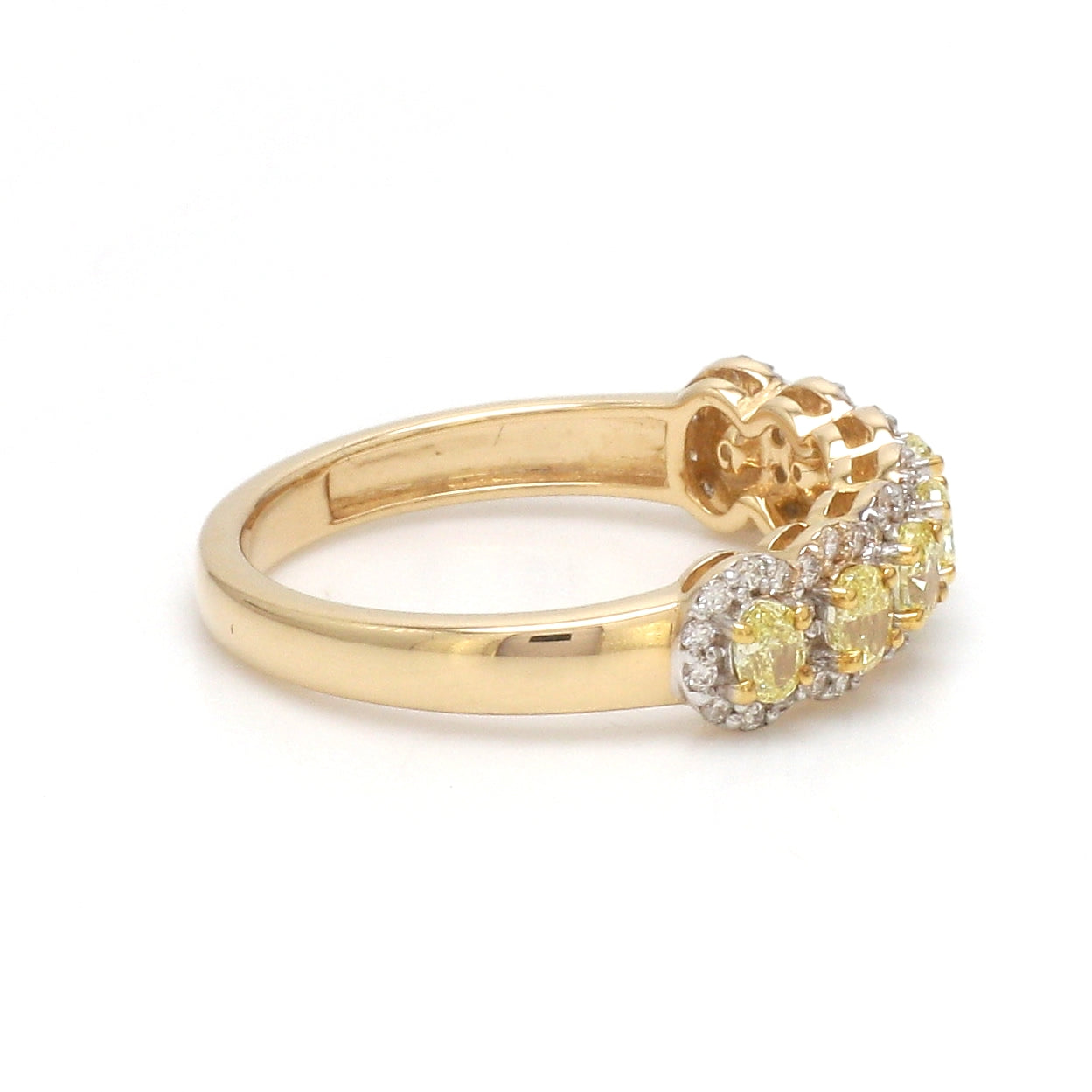 JPRG-3471/8868 Yellow Diamond Oval With Diamond Half Ring