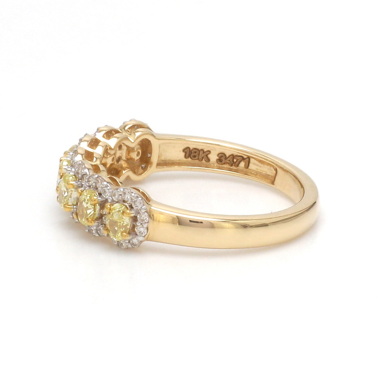 JPRG-3471/8868 Yellow Diamond Oval With Diamond Half Ring